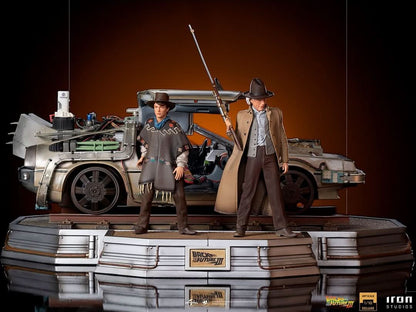 Delorean Full Set Deluxe Statue - Back to the Future III - Art Scale 1/10 - Iron Studios