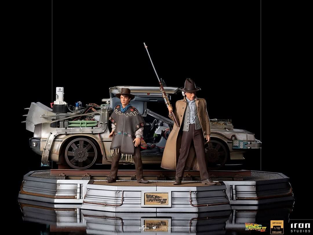 Delorean Full Set Deluxe Statue - Back to the Future III - Art Scale 1/10 - Iron Studios