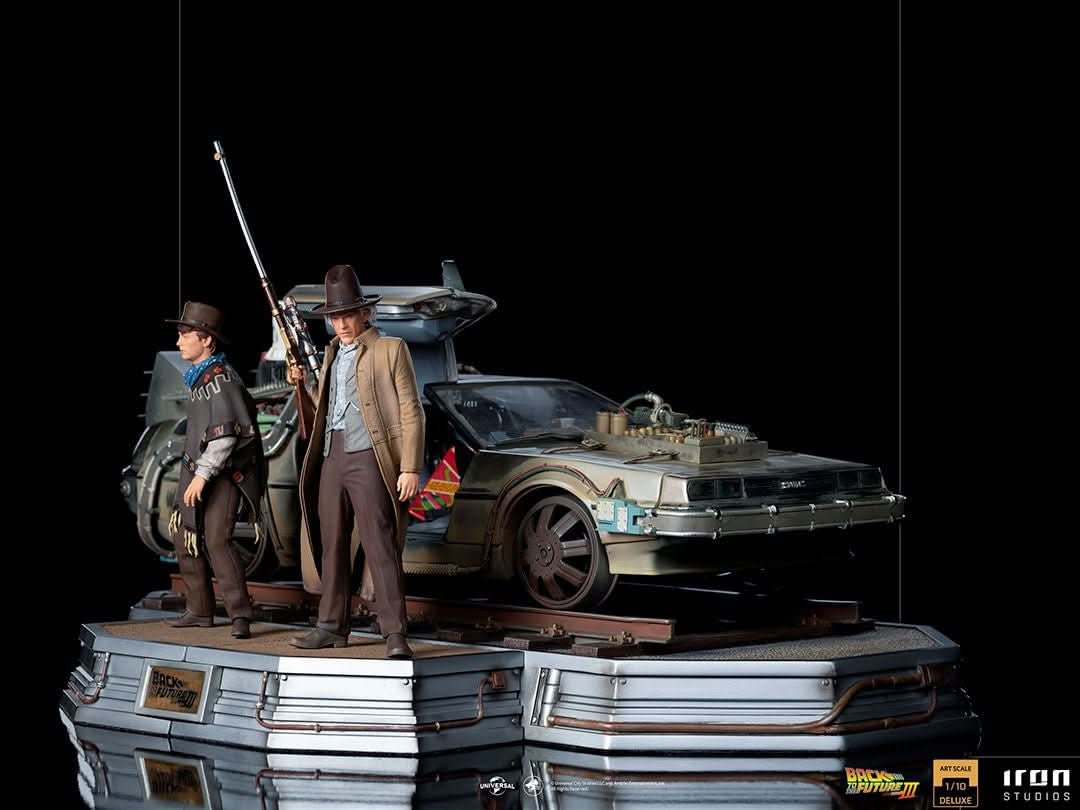 Delorean Full Set Deluxe Statue - Back to the Future III - Art Scale 1/10 - Iron Studios