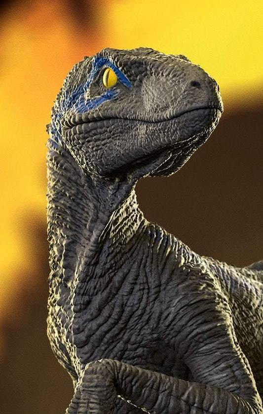 Velociraptor Blue B Statue - Jurassic World - Icons - Iron Studios