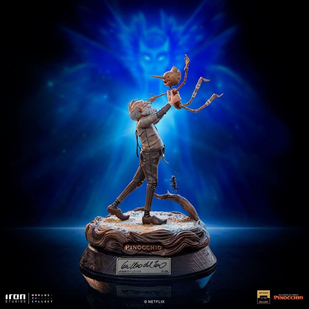 Geppetto & Pinocchio Deluxe Statue (Signed Version) - Pinocchio - Art Scale 1/10 - Iron Studios
