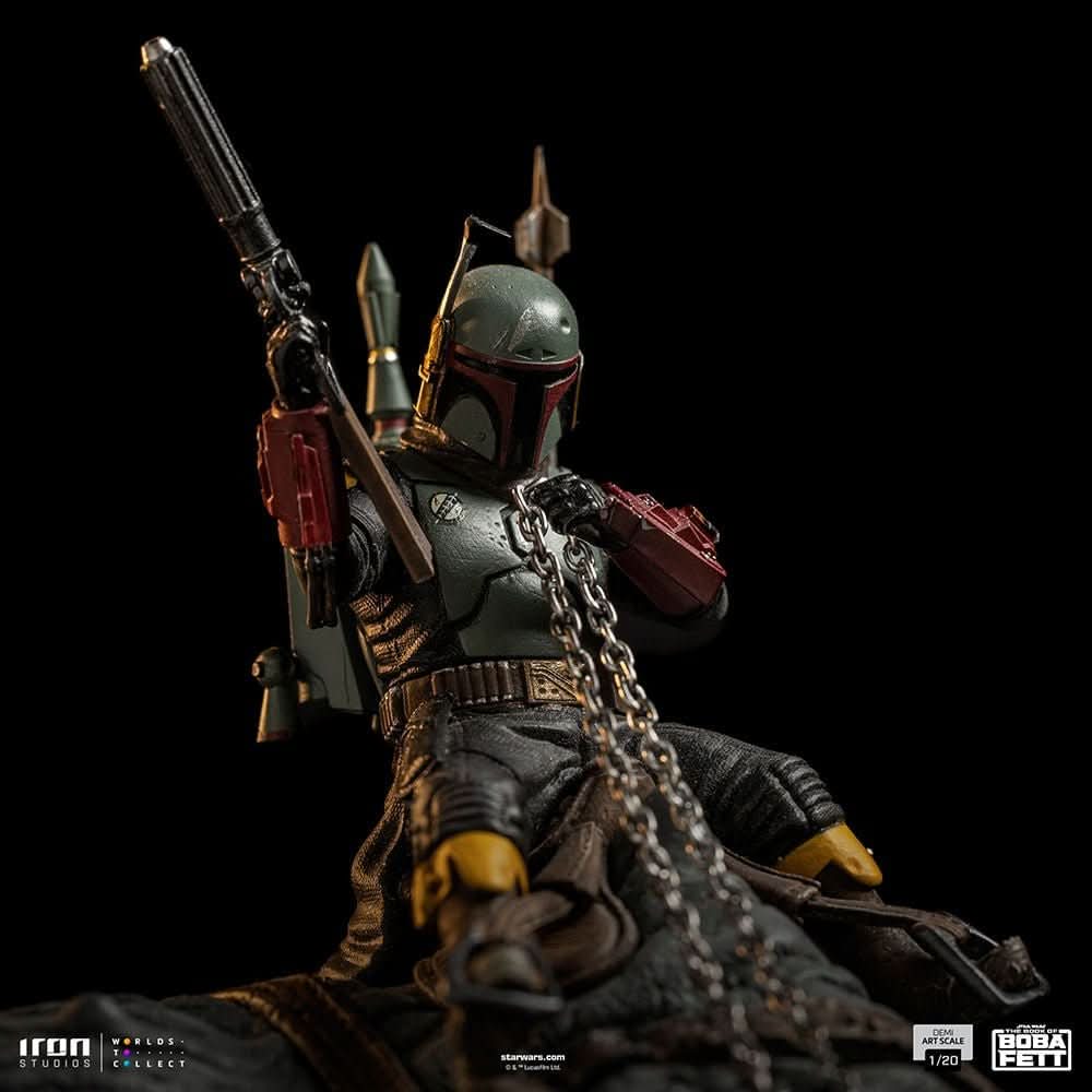 Boba Fett and Rancor Statue - Star Wars: The Book of Boba Fett - Demi Art Scale 1/20 - Iron Studios