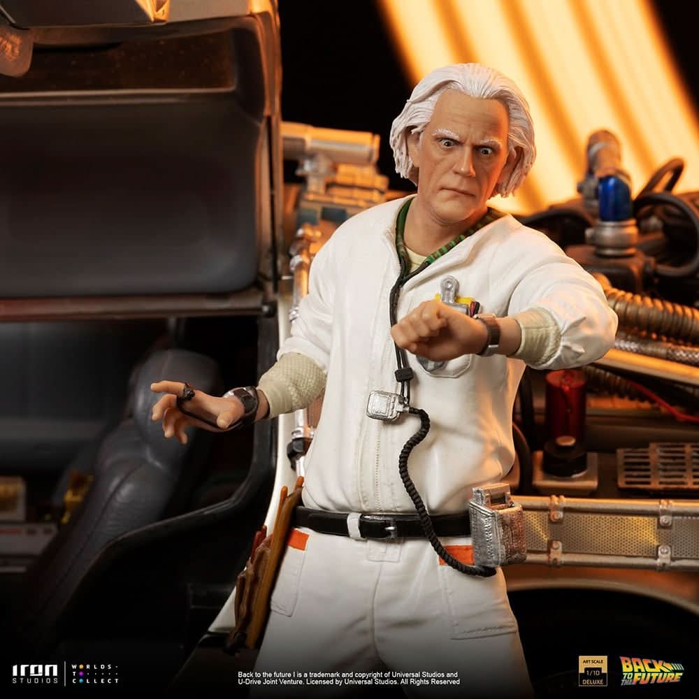 Delorean Full Set Deluxe Statue - Back to the Future - Art Scale 1/10 - Iron Studios