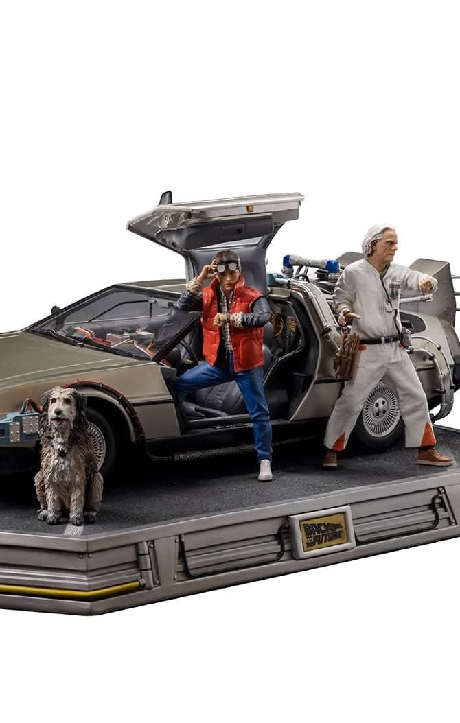 Delorean Full Set Deluxe Statue - Back to the Future - Art Scale 1/10