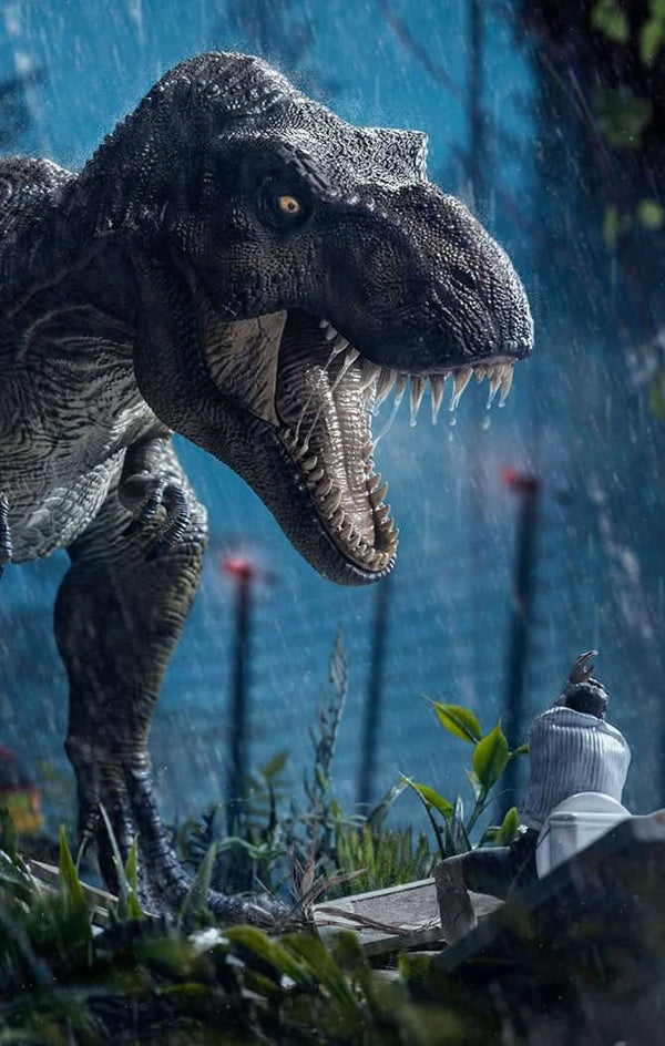 T-Rex Attack Donald Gennaro Statue - Jurassic Park - Half Scale 1/20
