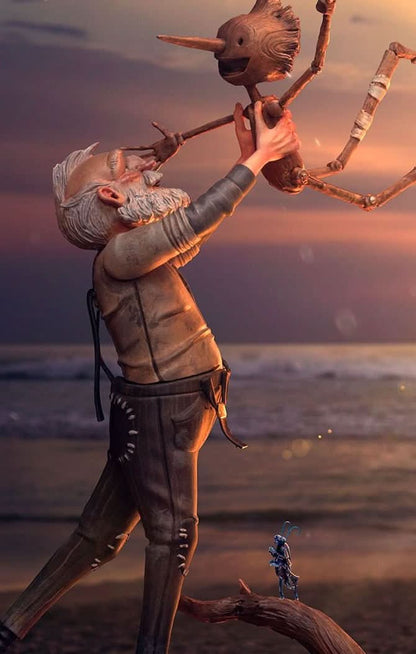 Geppetto & Pinocchio Statue - Pinocchio - Art Scale 1/10 - Iron Studios