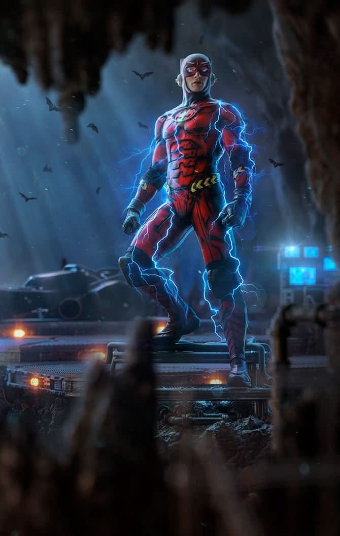 Flash Statue Alternate Version - The Flash Movie - Art Scale 1/10 - Iron Studios
