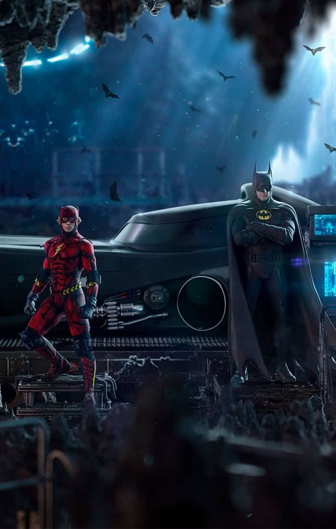 Statue Batmobile Deluxe - The Flash Movie - Art Scale 1/10 - DC Comics