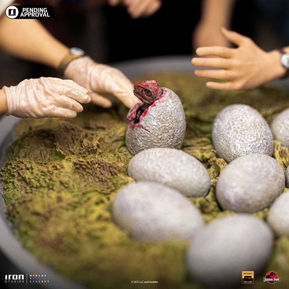 Statue Dino Hatching Deluxe - Jurassic Park - Art Scale 1/10