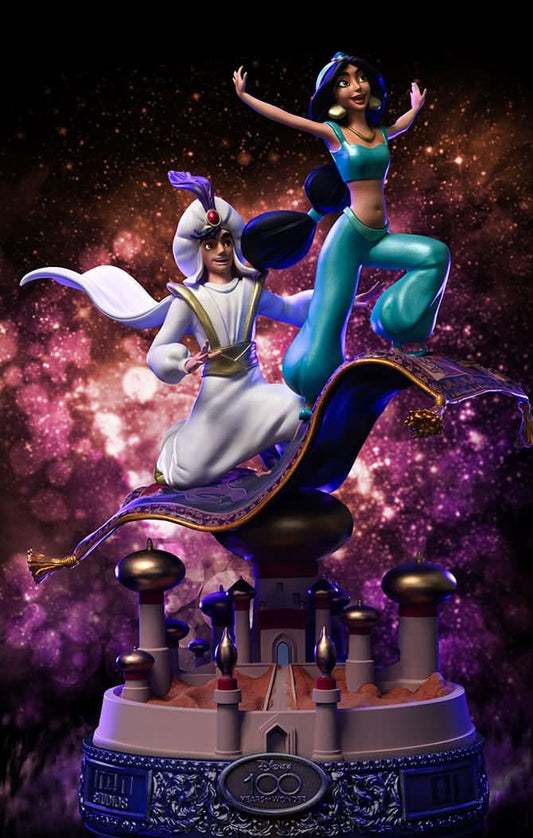 Aladdin and Jasmine Statue 100 Years Version - Disney 100th - Aladdin - Art Scale 1/10 - Iron Studios
