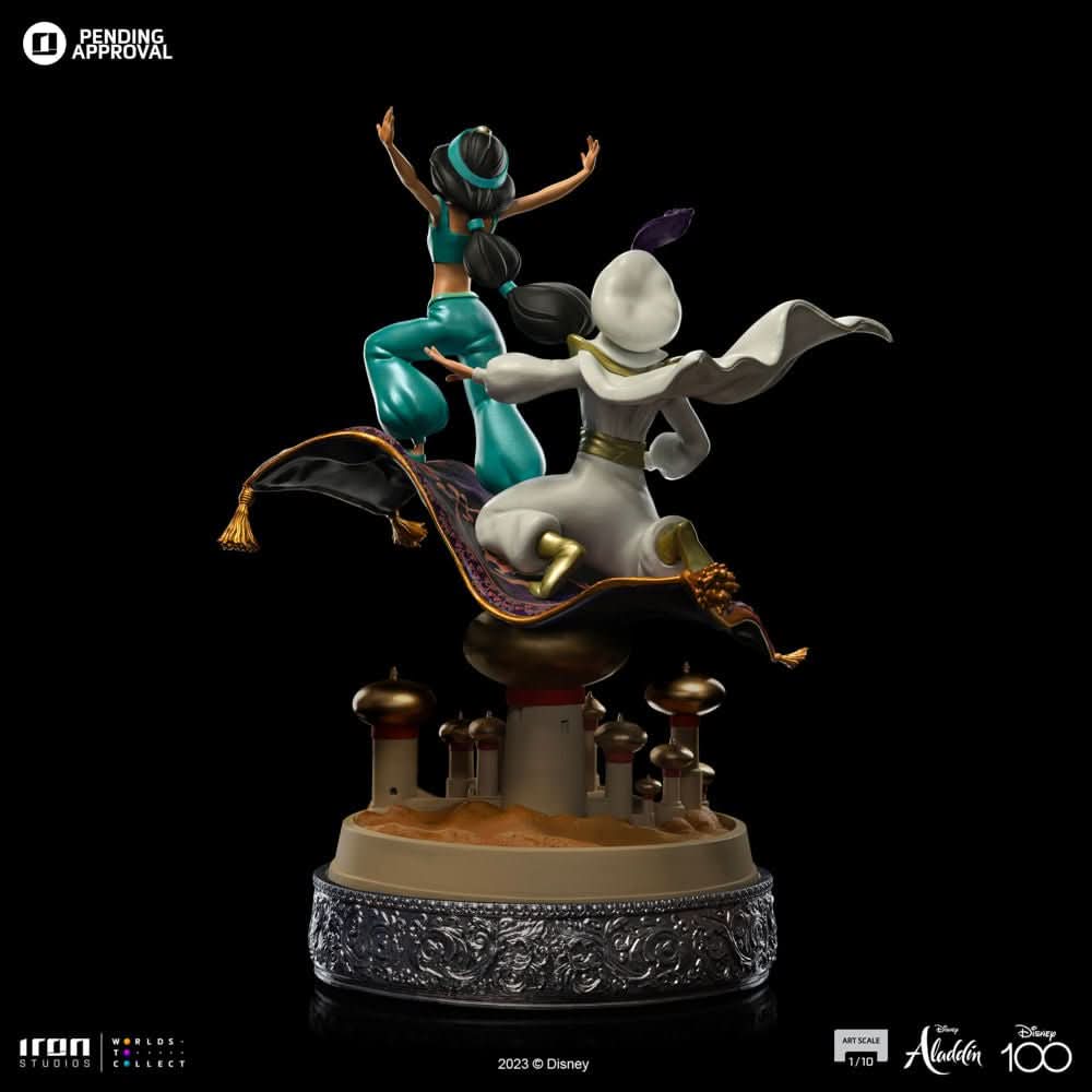 Aladdin and Jasmine Statue 100 Years Version - Disney 100th - Aladdin - Art Scale 1/10 - Iron Studios