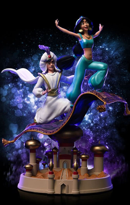 Aladdin and Jasmine Statue - Disney 100th - Art Scale 1/10 - Iron Studios