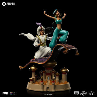 Aladdin and Jasmine Statue - Disney 100th - Art Scale 1/10 - Iron Studios