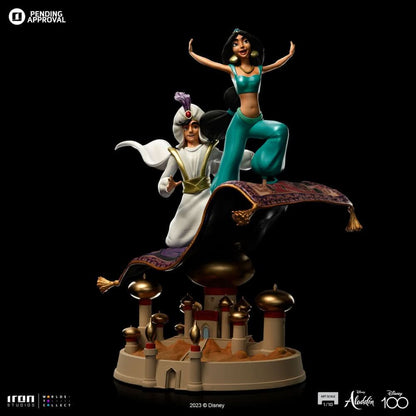 Aladdin and Jasmine Statue - Disney 100th - Art Scale 1/10 - Iron Studios