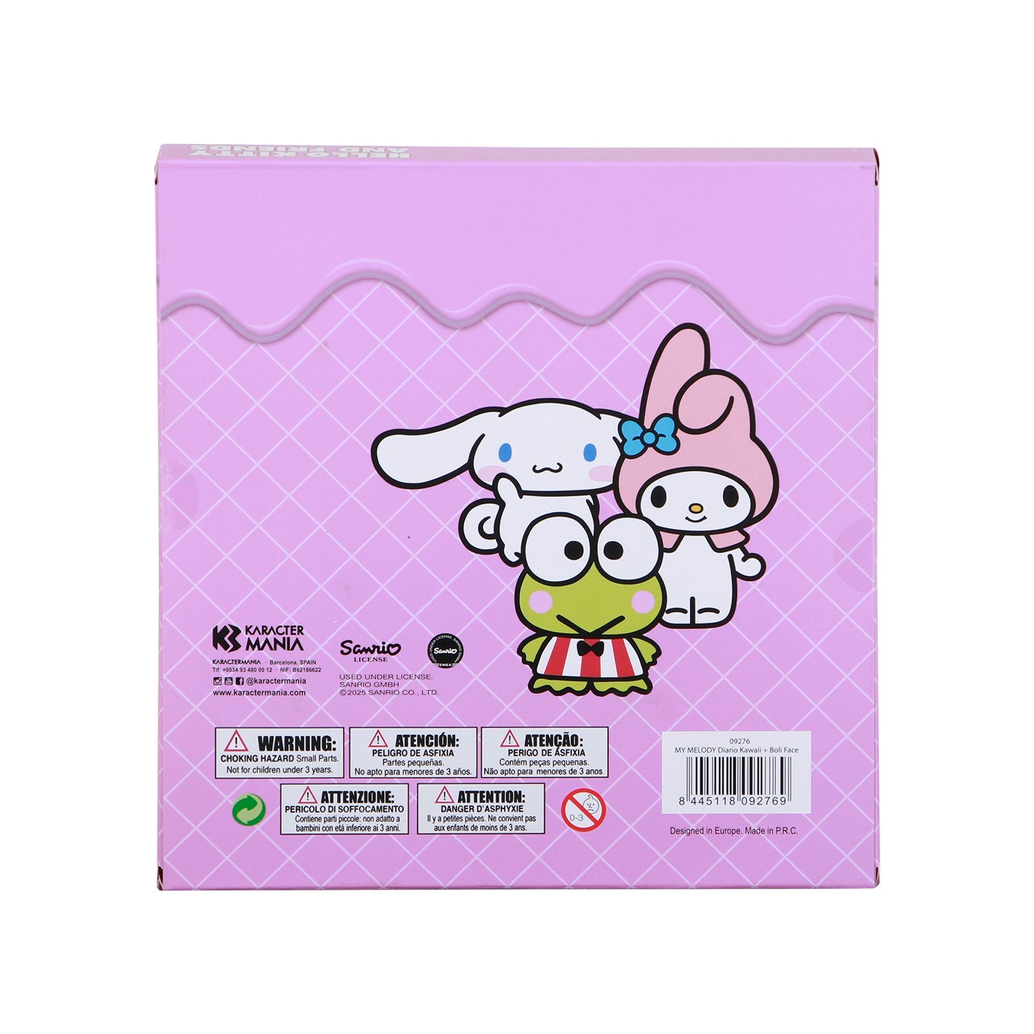 Coffret Journal + Stylo 6 Couleurs Hello Kitty « My Melody Strawberry » – Rose
