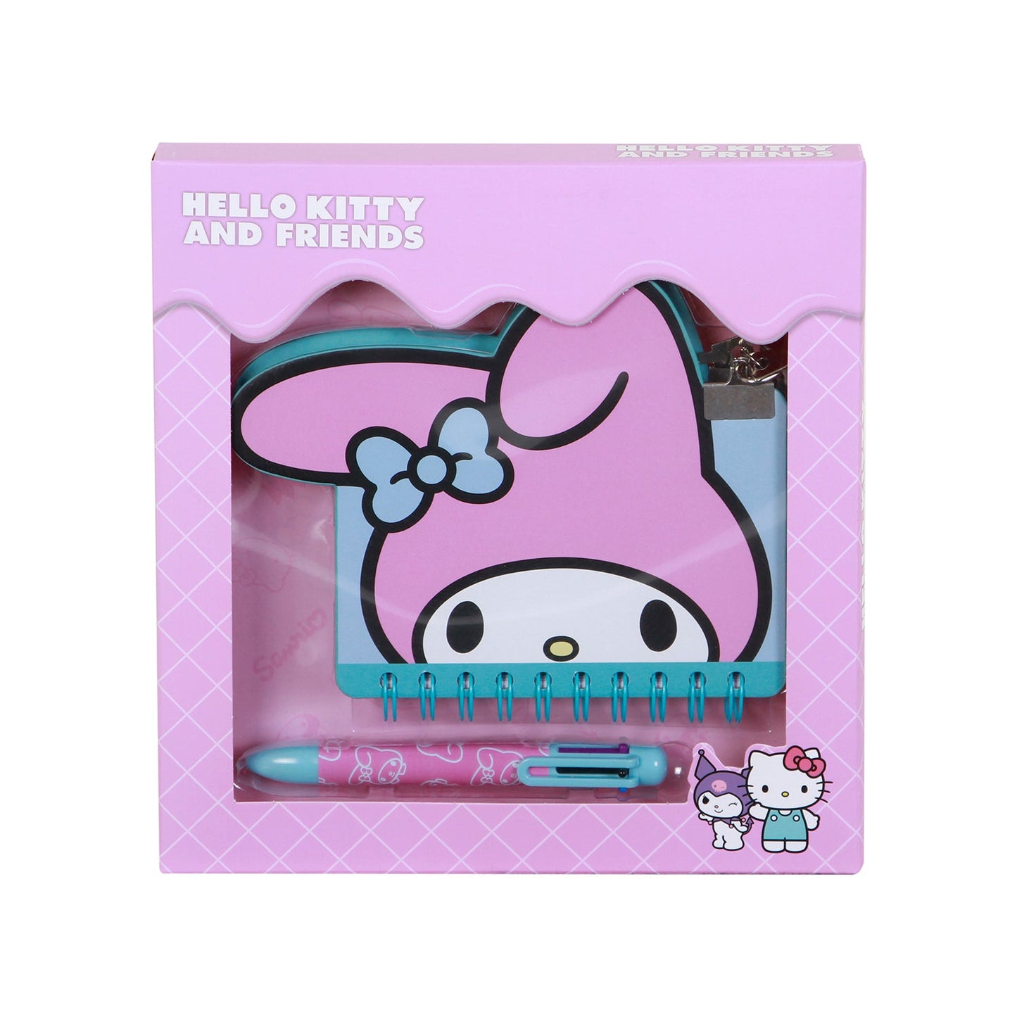 Coffret Journal + Stylo 6 Couleurs Hello Kitty « My Melody Face » – Rose