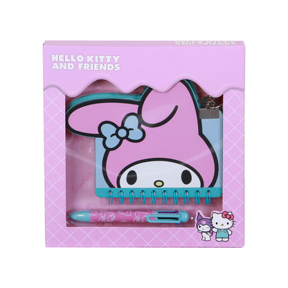 Coffret Journal + Stylo 6 Couleurs Hello Kitty « My Melody Face » – Rose