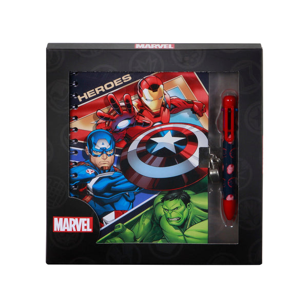 Coffret Journal + Stylo 6 Couleurs Marvel Avengers « Battle »