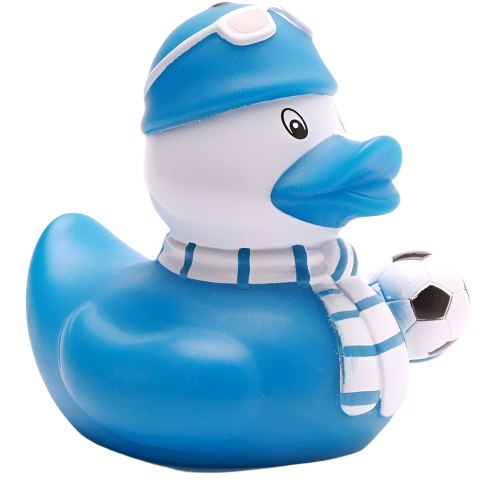 Blue Football Supporter Duck