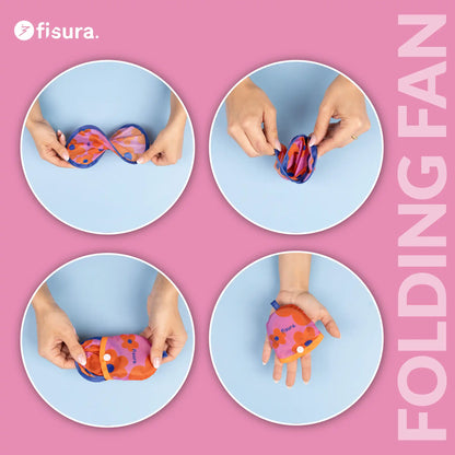Éventail Pliable Imprimé à Fleurs – Fisura – vue 6