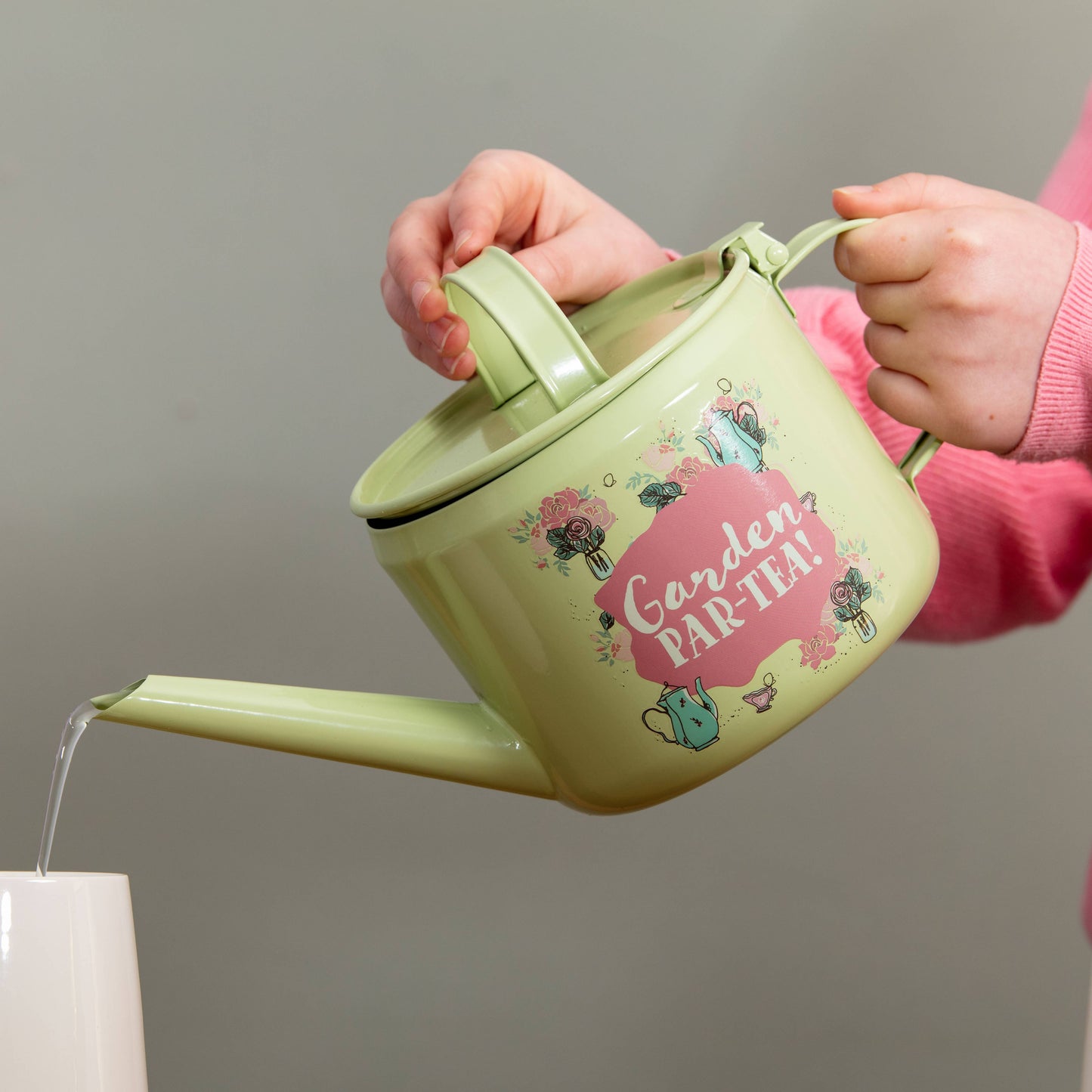 "Garden Par-Tea" Pewter Watering Can Teapot - Gifts for Gardeners
