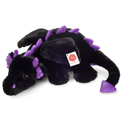 Peluche Dragon Logan Noir et Violet – 32 cm