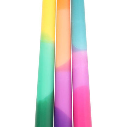Set of 3 Aura Energy Dipped Tapered Candles