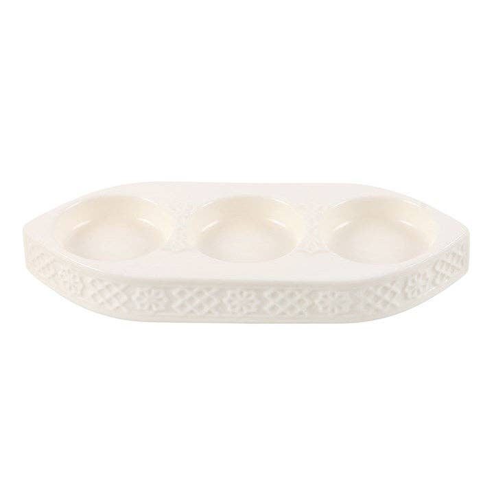 Geometric triple tealight candle holder