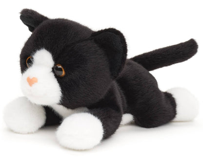 Chat (noir et blanc), allongé - 20 cm (longueur) Uni Toys
