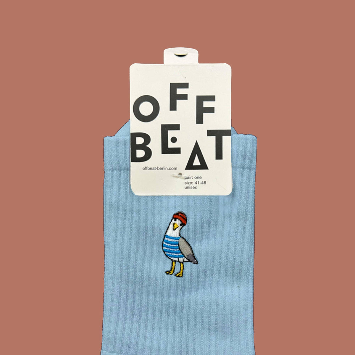Embroidered Seagull Socks