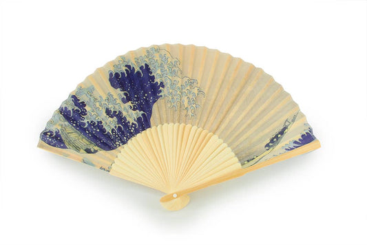 Hokusai's "The Great Wave" Bamboo Hand Fan