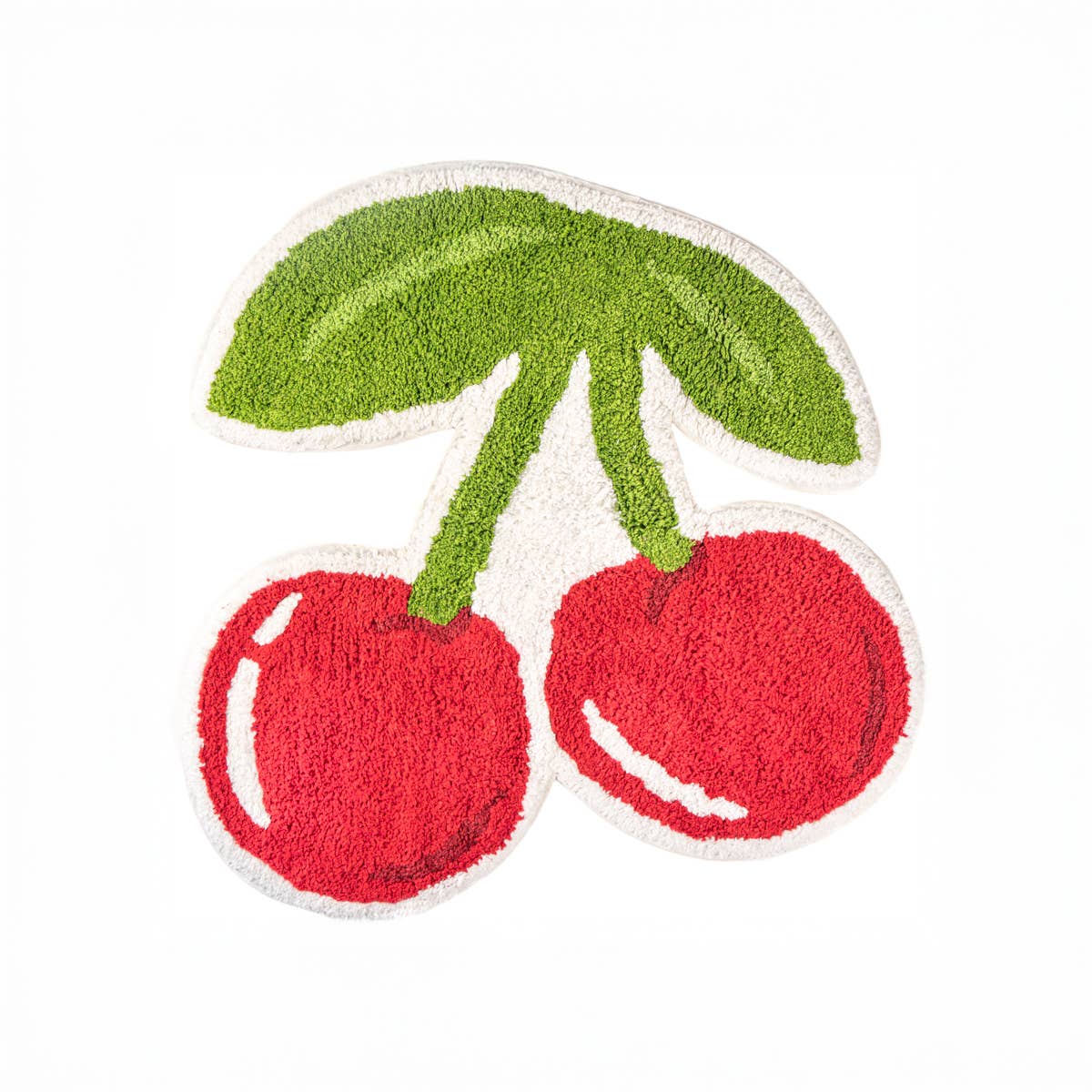 Cherry tufted bath mat