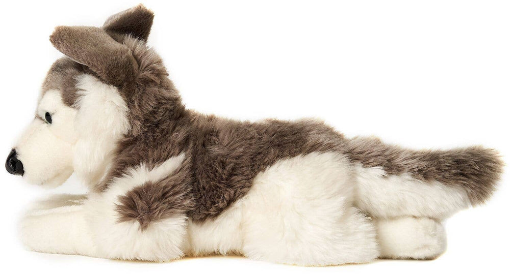 Peluche Husky Couché - 40 cm (Longueur)