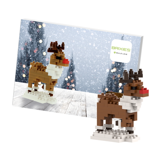 BRIXIES reindeer postcard