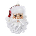 Glazen kerstornament hoofd van de kerstman, 13,5 cm