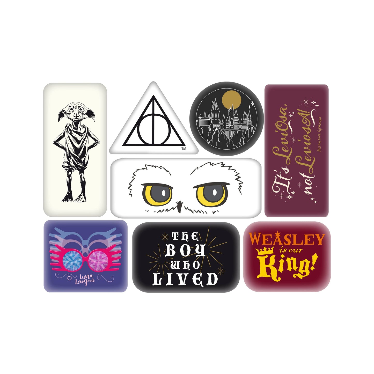 Set of 8 epoxy magnets - Harry Potter (Characters)