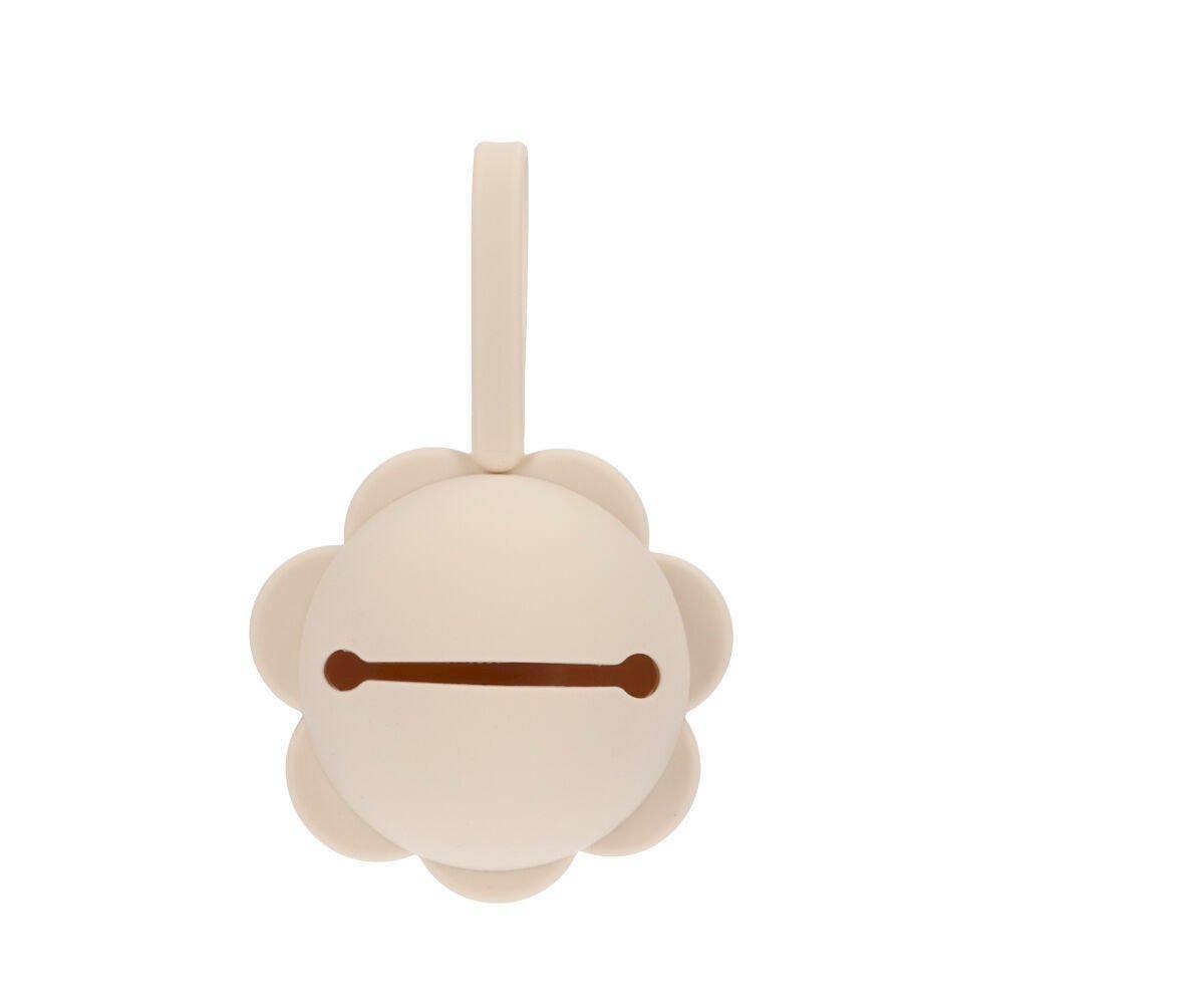 Silicone Ivory Flower Pacifier Clip