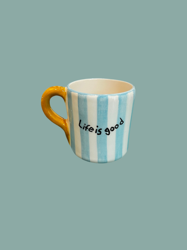 Espressokopje met de tekst "Life is Good"