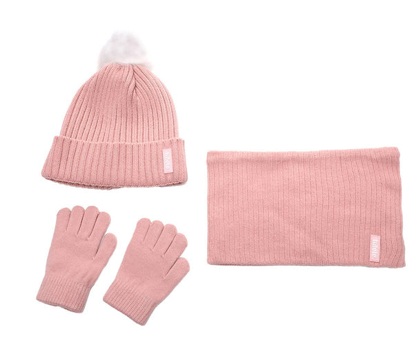 Ensemble d'Hiver Rose Poudré - Petit Chaperon Rouge