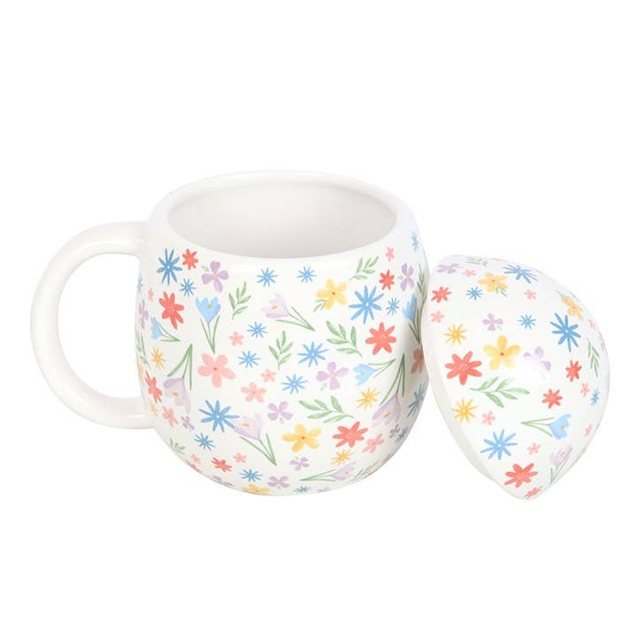 Mug œuf de Pâques à imprimé floral printanier