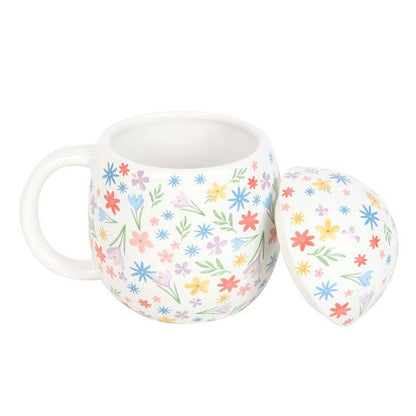 Mug œuf de Pâques à imprimé floral printanier