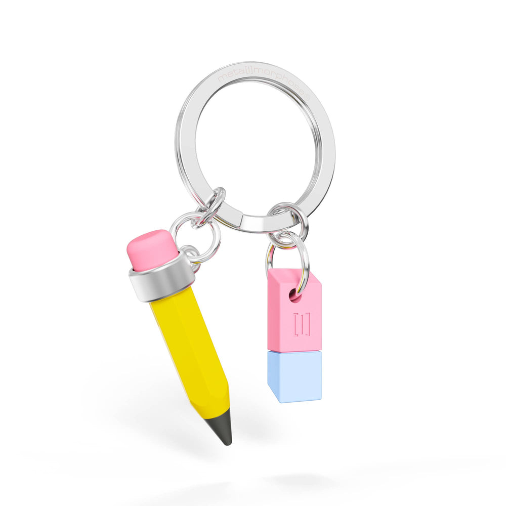 Sleutelhanger met potlood en gum