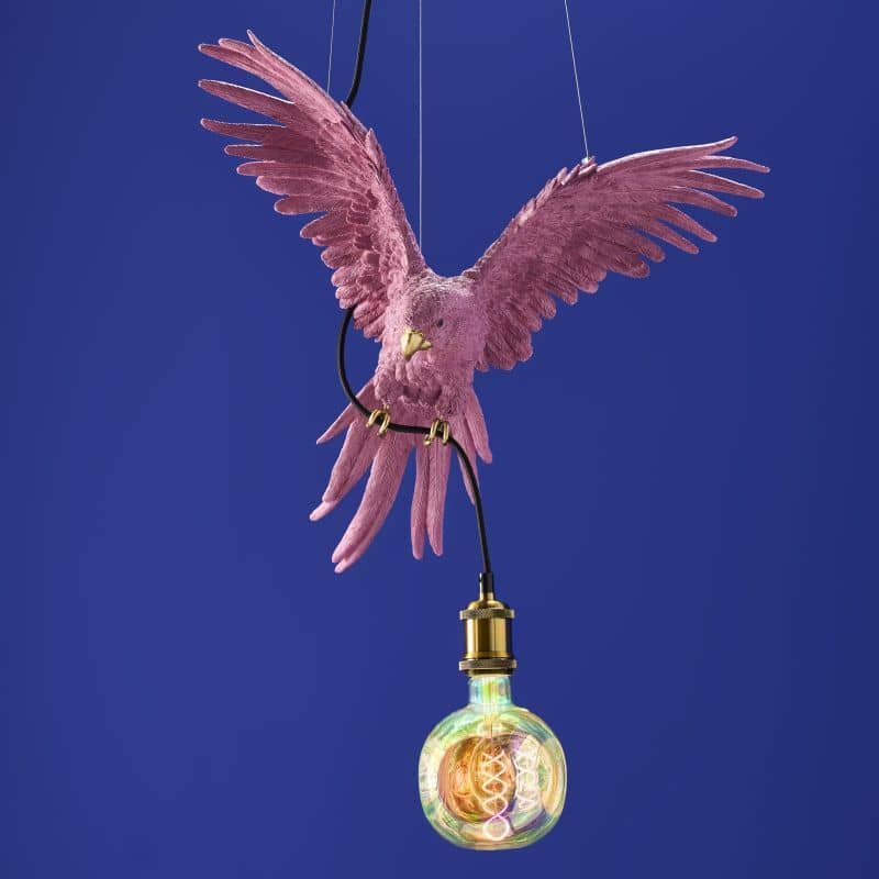 Pink Parrot Ceiling Light