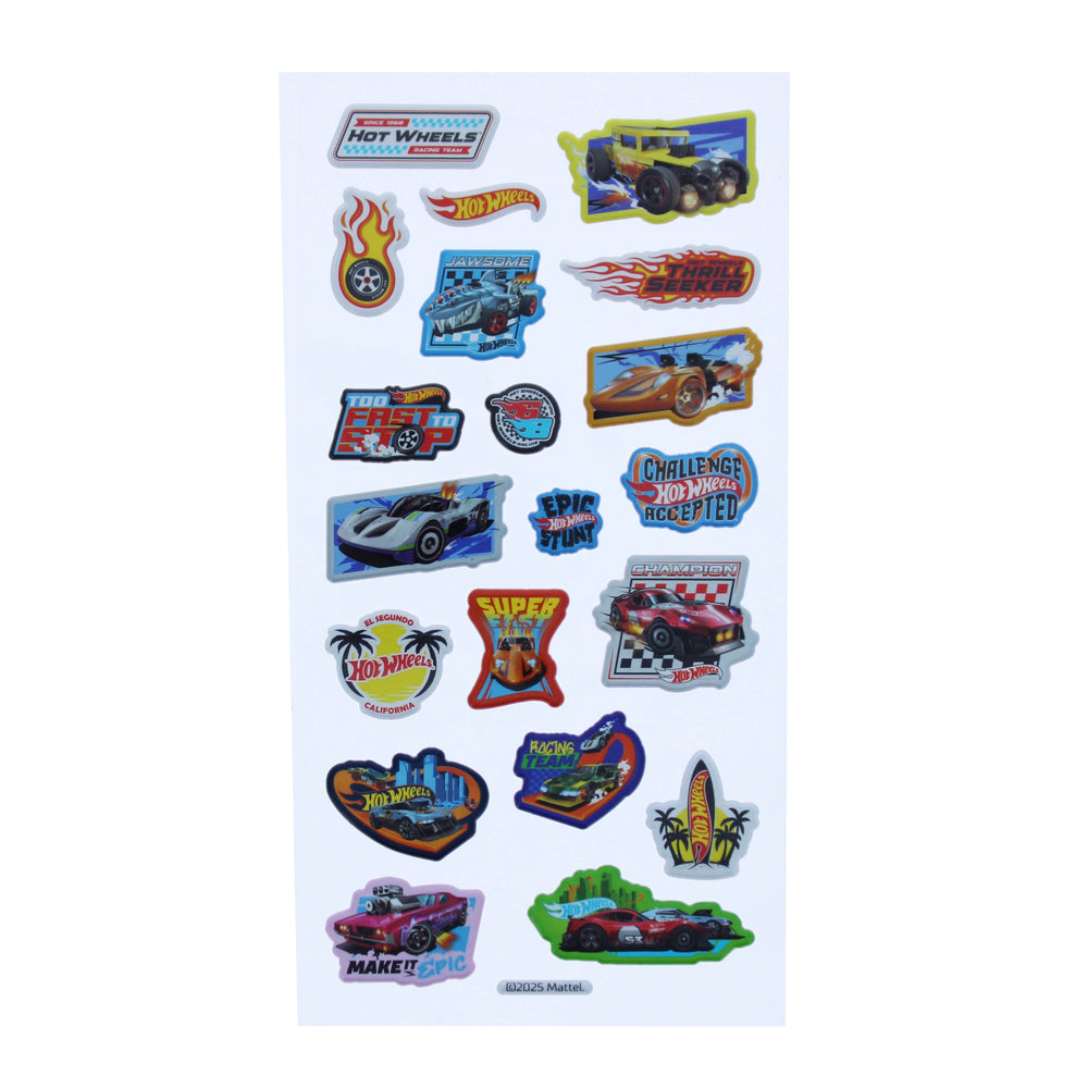 Hot Wheels stickervel