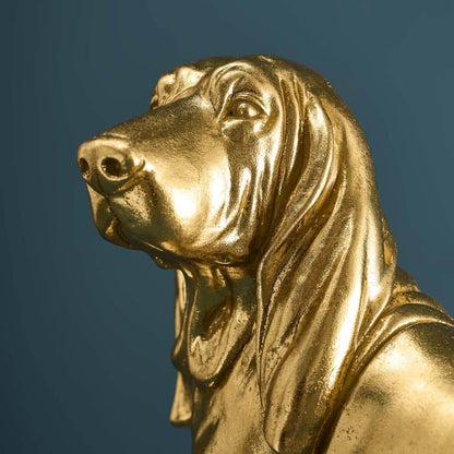 S/2 Dachshund Bookends, Gold 27.5 x 14 x 20 cm