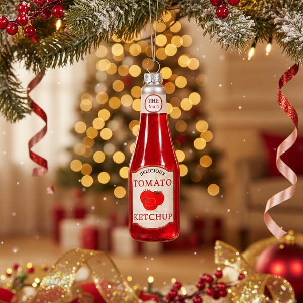 Ketchup Bottle Christmas Ornament