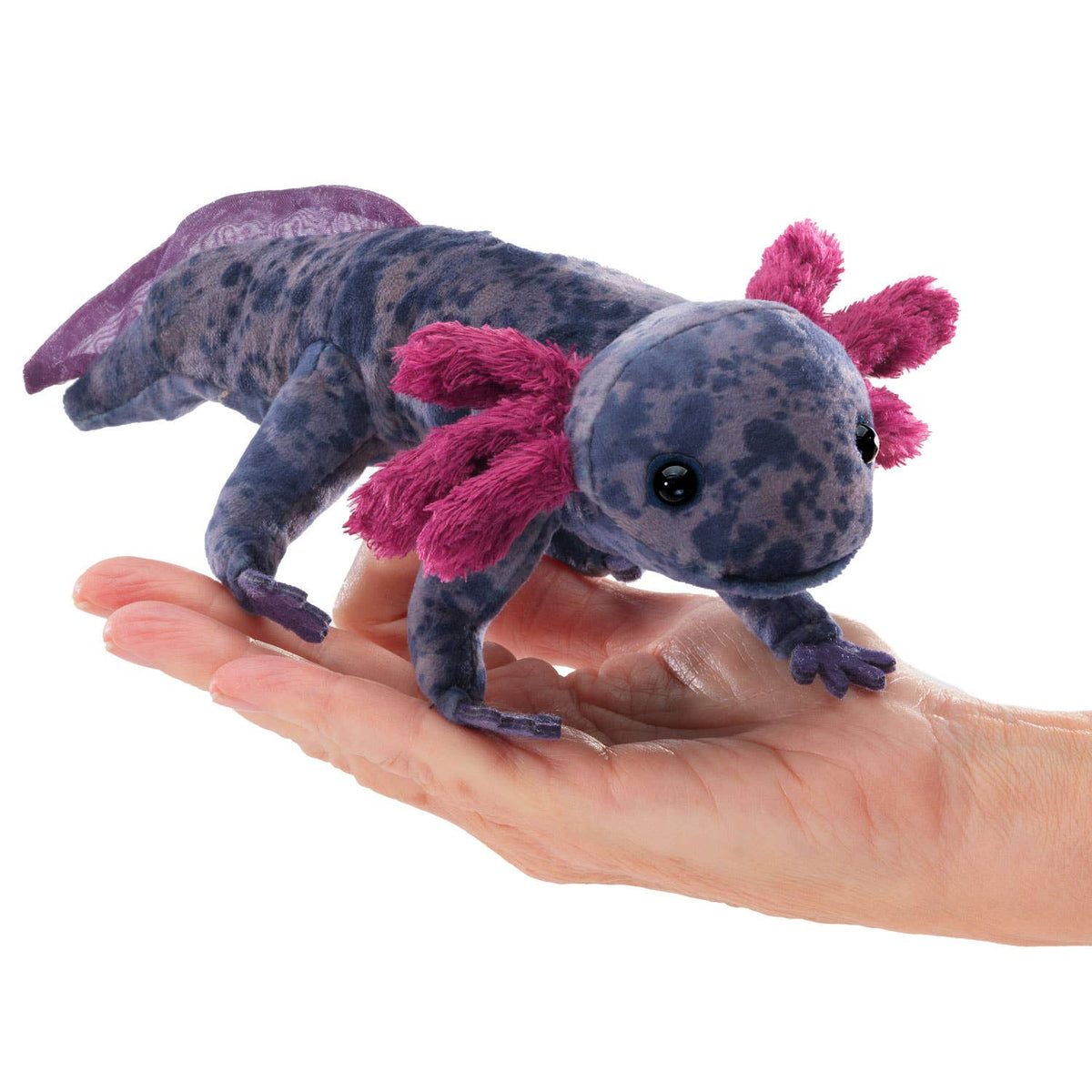 Black Axolotl Finger Puppet