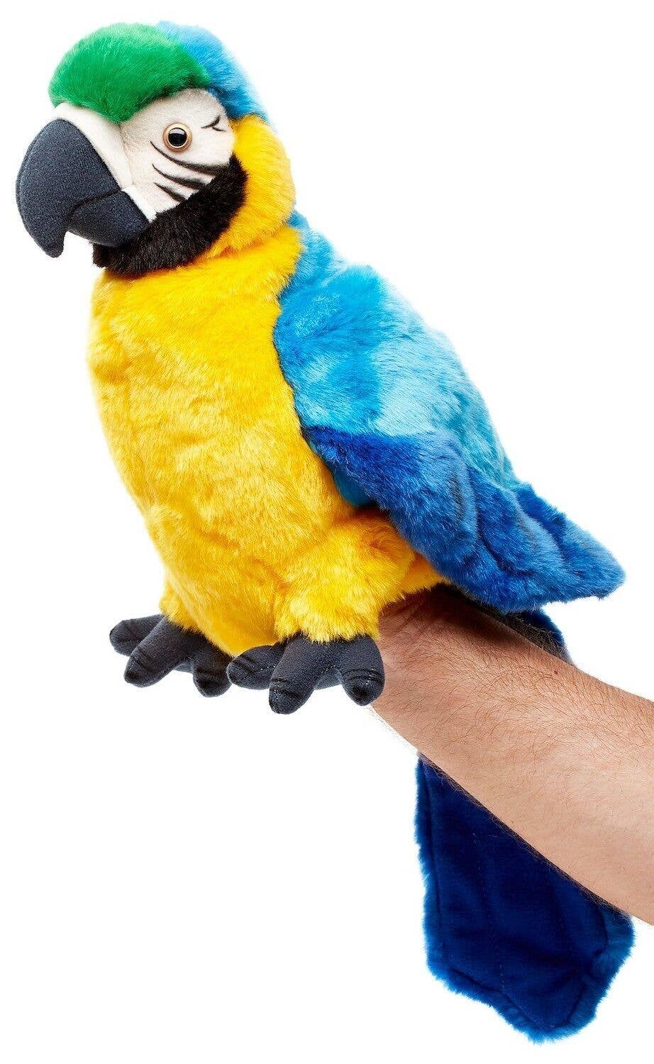 Parrot hand puppet with rotating head