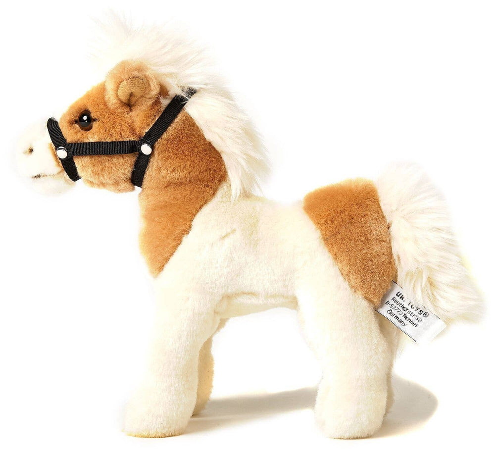 Peluche Cheval Beige Debout-blanc sans Selle