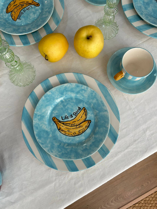 Banana Plate "Life is beautiful"